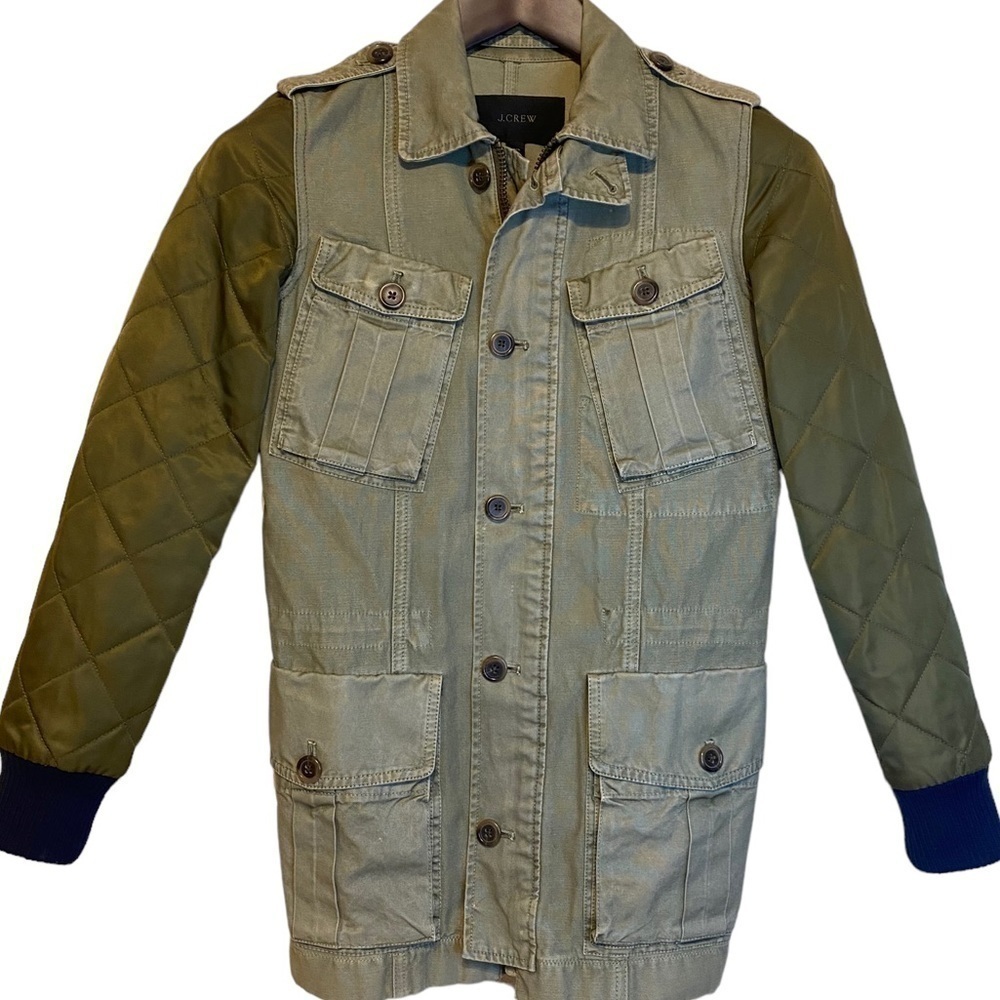 J Crew Green Washed & Aged Utility Jacket Women’s size XXS